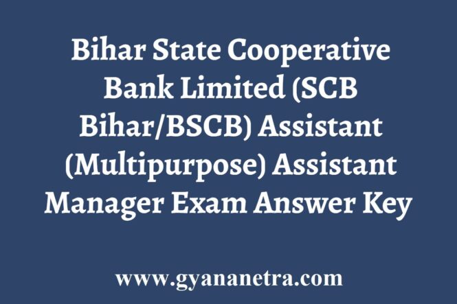 SCB Bihar Answer Key