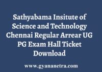 Sathyabama Hall Ticket Download