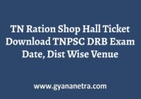 TN Ration Shop Hall Ticket Download