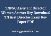 TNPSC Assistant Director Women Answer Key