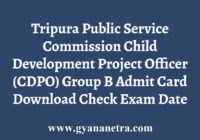TPSC CDPO Admit Card