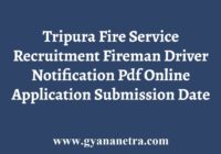 Tripura Fire Service Recruitment