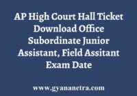 AP High Court Hall Ticket Download