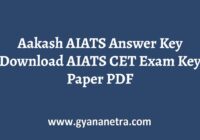 Aakash AIATS Answer Key Paper PDF