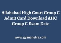 Allahabad High Court Group C Admit Card