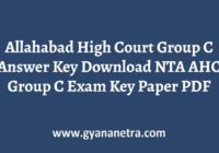 Allahabad High Court Group C Answer Key
