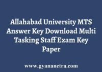 Allahabad University MTS Answer Key