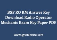 BSF RO RM Answer Key Paper