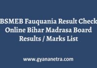 BSMEB Fauquania Result Check Online