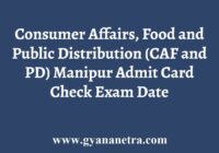 CAFPD Manipur Admit Card