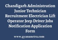 Chandigarh Administration Junior Technician Recruitment
