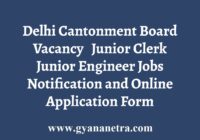 Delhi Cantonment Board Vacancy