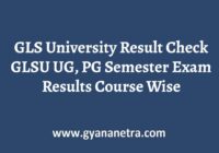GLS University Result Semester Exam