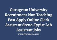 Gurugram University Recruitment Non Teaching Post