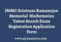 JMMC Srinivasa Ramanujan Memorial Mathematics Talent Search Exam