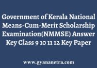 Kerala NMMSE Answer Key