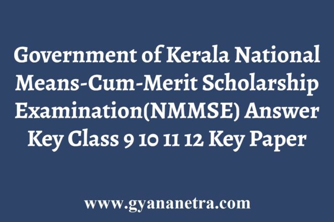 Kerala NMMSE Answer Key