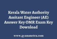 Kerala Water Authority AE Answer Key