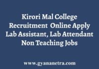 Kirori Mal College Recruitment
