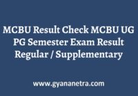 MCBU Result Semester Exam