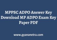 MPPSC ADPO Answer Key Paper