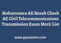 Mahatransco AE Result Merit List