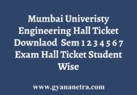 Mumbai University Engineering Hall Ticket