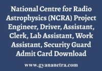 NCRA Admit Card
