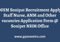 NHM Sonipat Recruitment Notification