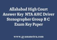 NTA AHC Answer Key