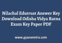 Nilachal Edutrust Answer Key Paper