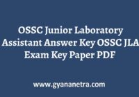 OSSC Junior Laboratory Assistant Answer Key