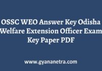 OSSC WEO Answer Key Paper