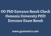 OU PhD Entrance Result