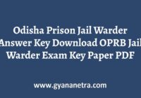 Odisha Prison Jail Warder Answer Key