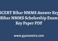 SCERT Bihar NMMS Answer Key Paper