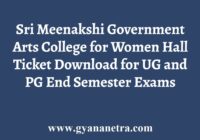 Sri Meenakshi College Madurai Hall Ticket Download