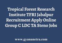 TFRI Jabalpur Recruitment