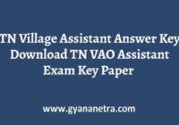TN Village Assistant Answer Key Paper