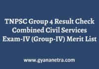 TNPSC Group 4 Result Merit List