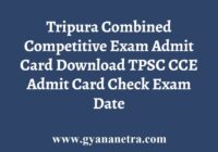 TPSC Combined Admit Card