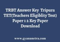 TRBT Tripura TET Answer Key