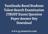 Trust Exam Question Paper Answer Key