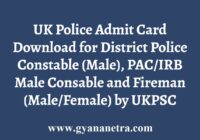 UK Police Admit Card