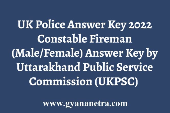UK Police Answer Key