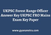 UKPSC Forest Range Officer Answer Key Paper