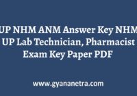 UP NHM ANM Answer Key Paper
