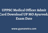 UPPSC Medical Officer Admit Card