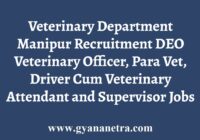Veterinary Department Manipur Recruitment
