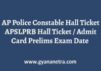 AP Police Constable Hall Ticket Download